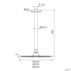 Hoofddoucheset Superslim Lagoo Nesso Met Hoofddouche 30 Cm En Plafondbuis 30 Cm RVS Mat Zwart -Exporteren Badkamer Top Winkel n5205 tech 1 1 1 1