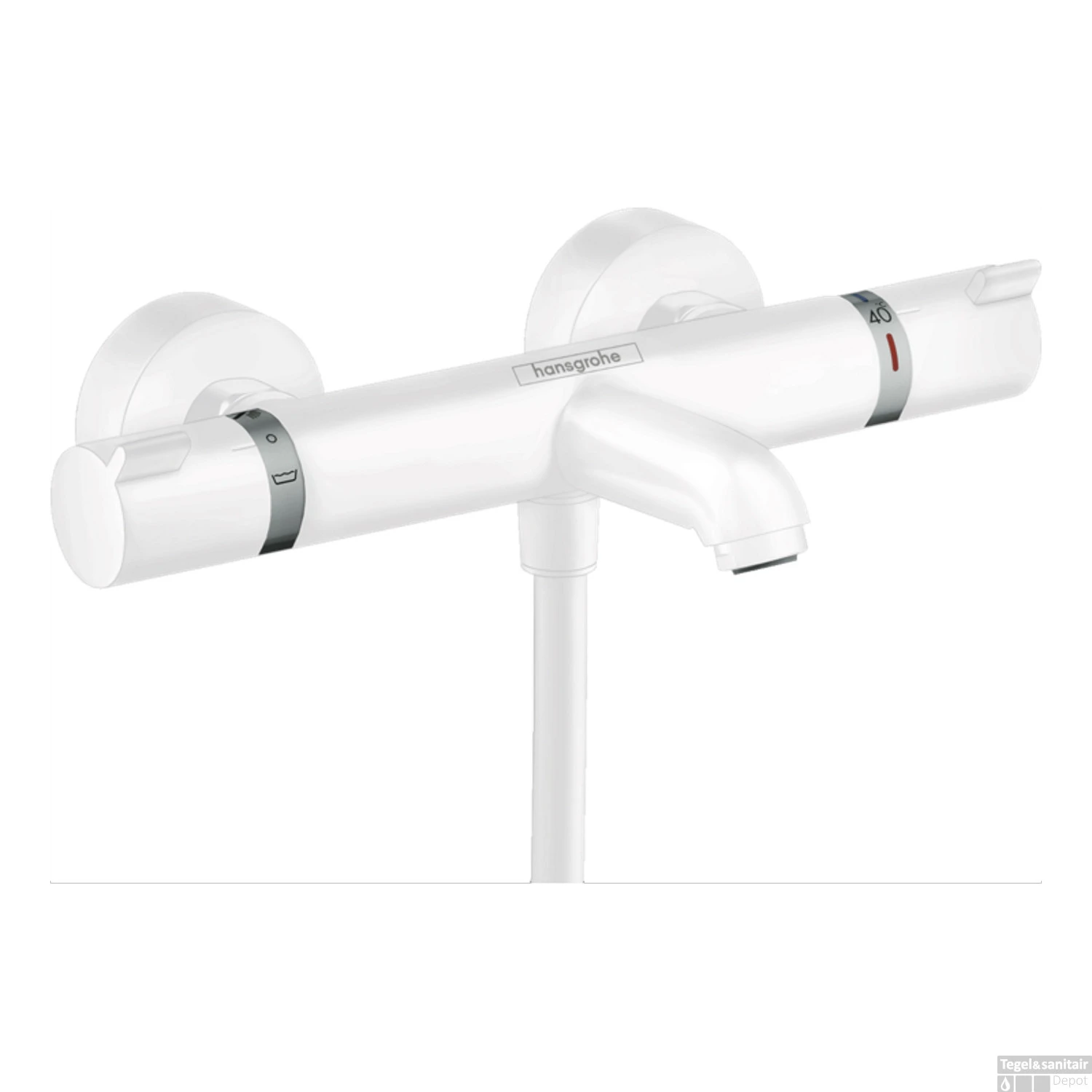 Opbouw Badthermostaat Ecostat Comfort Hansgrohe Mat Wit 3 Opbouw Badthermostaat Ecostat Comfort Hansgrohe Mat Wit