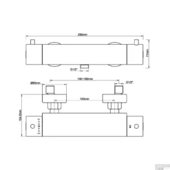 Opbouw Douchekraan Boss & Wessing Cool Touch Geborsteld Messing -Exporteren Badkamer Top Winkel opbouw douchekraan boss wessing cool touch geborsteld messing tech