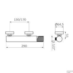 Opbouw Douchekraan GRB Aura Mengkraan Messing Chroom -Exporteren Badkamer Top Winkel opbouw douchekraan grb aura mengkraan messing chroom tech