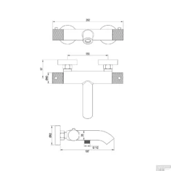 Opbouwset Bad- En Douchekraan Brauer Chrome Carving Thermostatisch Met Glijstang Chroom -Exporteren Badkamer Top Winkel opbouwset bad en douchekraan brauer chrome carving thermostatisch met glijstang geborsteld chroom tec2
