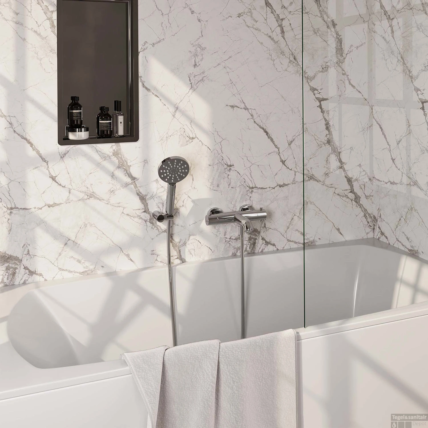 Opbouwset Bad- En Douchekraan Brauer Chrome Edition Thermostatisch Met Wandhouder En Handdouche 3 Standen Chroom 3 Opbouwset Bad- En Douchekraan Brauer Chrome Edition Thermostatisch Met Wandhouder En Handdouche 3 Standen Chroom