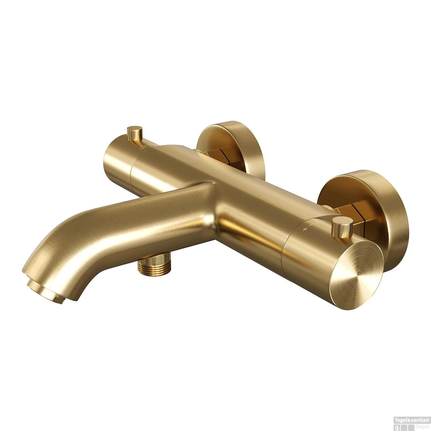 Opbouwset Bad- En Douchekraan Brauer Gold Edition Thermostatisch Met Wandhouder En Handdouche 3 Standen Geborsteld Goud - Afbeelding 3