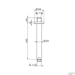 Plafond Arm Salenzi Giro Mat Zwart -Exporteren Badkamer Top Winkel plafond arm salenzi giro shop 3