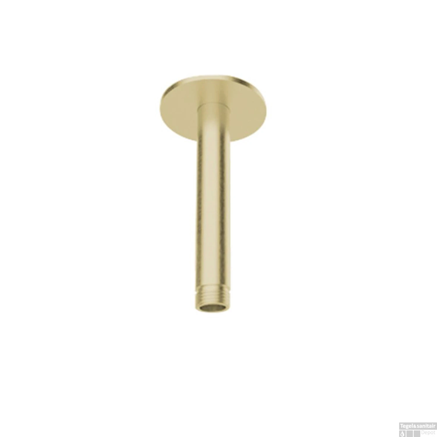 Plafonduitloop Herzbach Living Spa PVD-Coating 10 Cm Rond Rozet Ø70mm Messing Goud