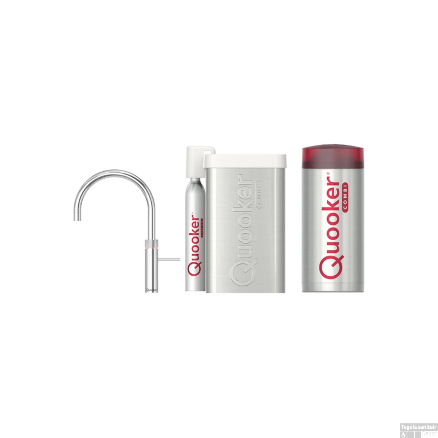 Quooker Cube Fusion Round RVS Met Combi+ Boiler