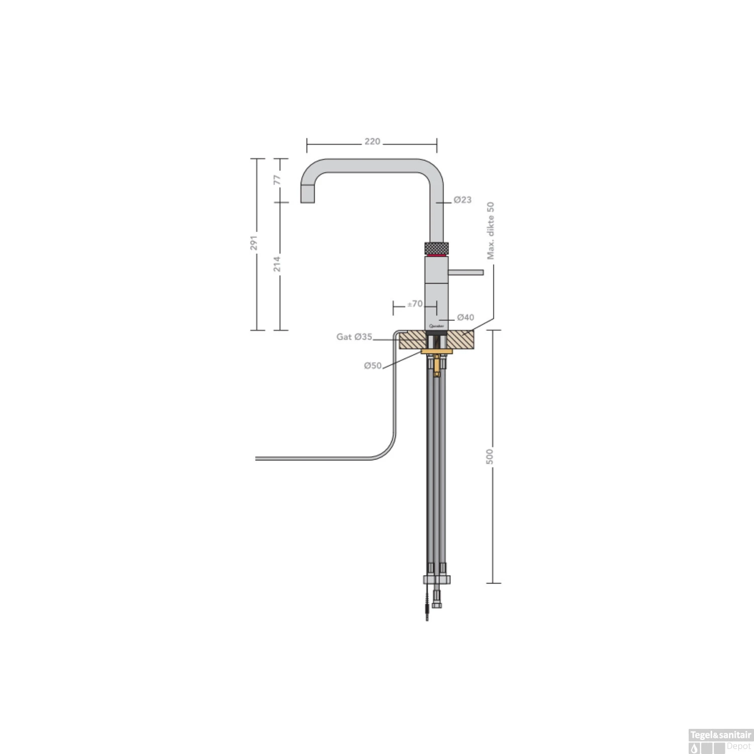 Quooker Fusion Square Keukenmengkraan Zwart 5 Quooker Fusion Square Keukenmengkraan Zwart - Afbeelding 3