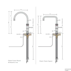 Quooker Kokendwaterkraan Classic Fusion Round RVS -Exporteren Badkamer Top Winkel quooker kokendwaterkraan classic fusion round tech 1