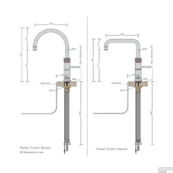 Quooker Kokendwaterkraan Classic Fusion Square RVS -Exporteren Badkamer Top Winkel quooker kokendwaterkraan classic fusion square chroom tech 1