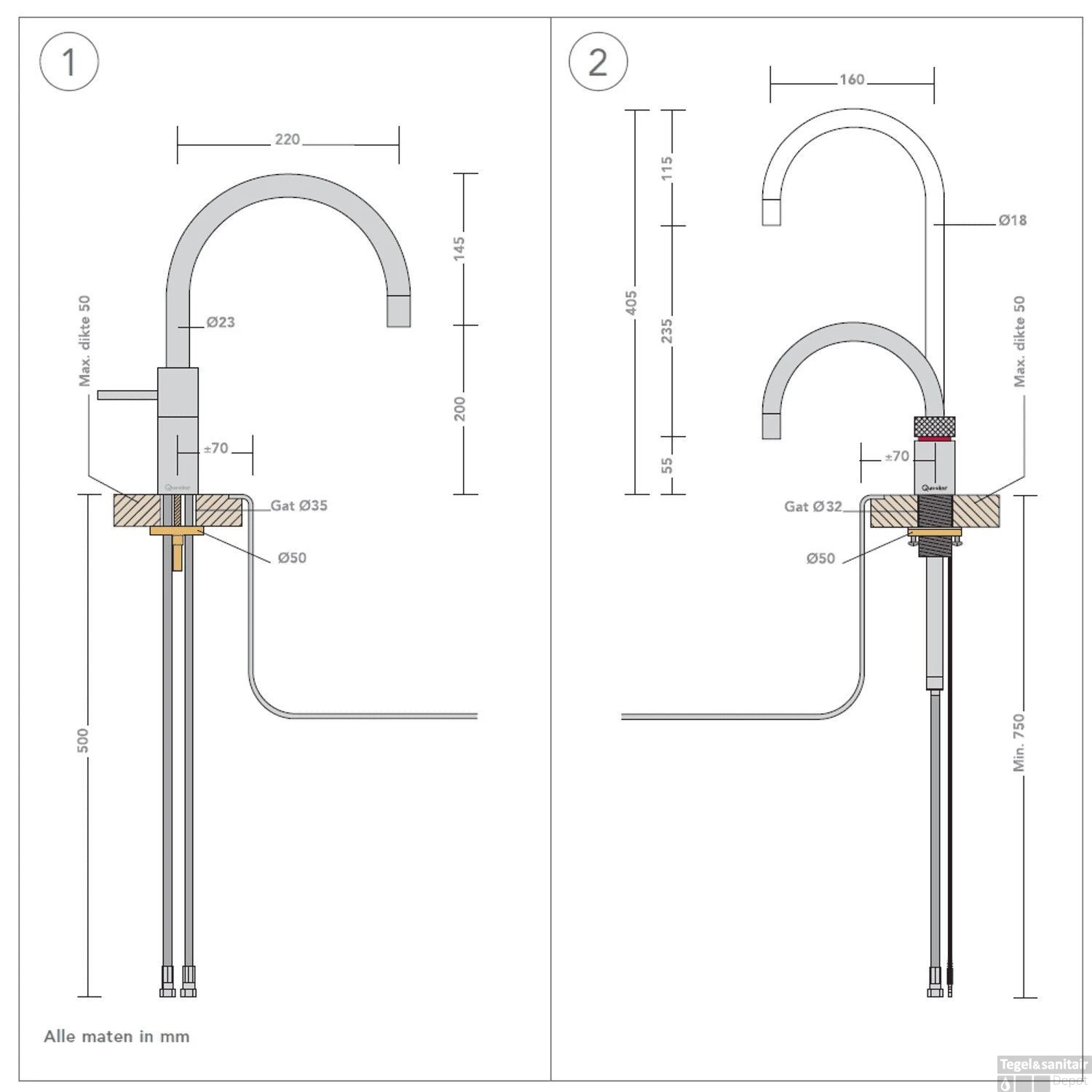 Quooker Nordic Round Twintaps Met PRO3 VAQ-E Boiler Chroom 10 Quooker Nordic Round Twintaps Met PRO3 VAQ-E Boiler Chroom - Afbeelding 8