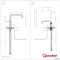 Quooker Nordic Square Twintaps Met PRO3 VAQ-E Boiler Chroom -Exporteren Badkamer Top Winkel quooker nordic square twintaps met pro3 vaq e boiler chroom tech