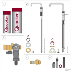 Quooker Fusion Square Mat Zwart Met Combi Boiler 22FSBLK OUTLET -Exporteren Badkamer Top Winkel quooker pro3 technisch 1 1 2 2