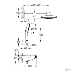 Grohe Rainshower Systeem SmartControl 360 MONO Inbouw Comfortset (Chroom) -Exporteren Badkamer Top Winkel rainshower smartcontrol mono comfortset chroom 26446000 tech
