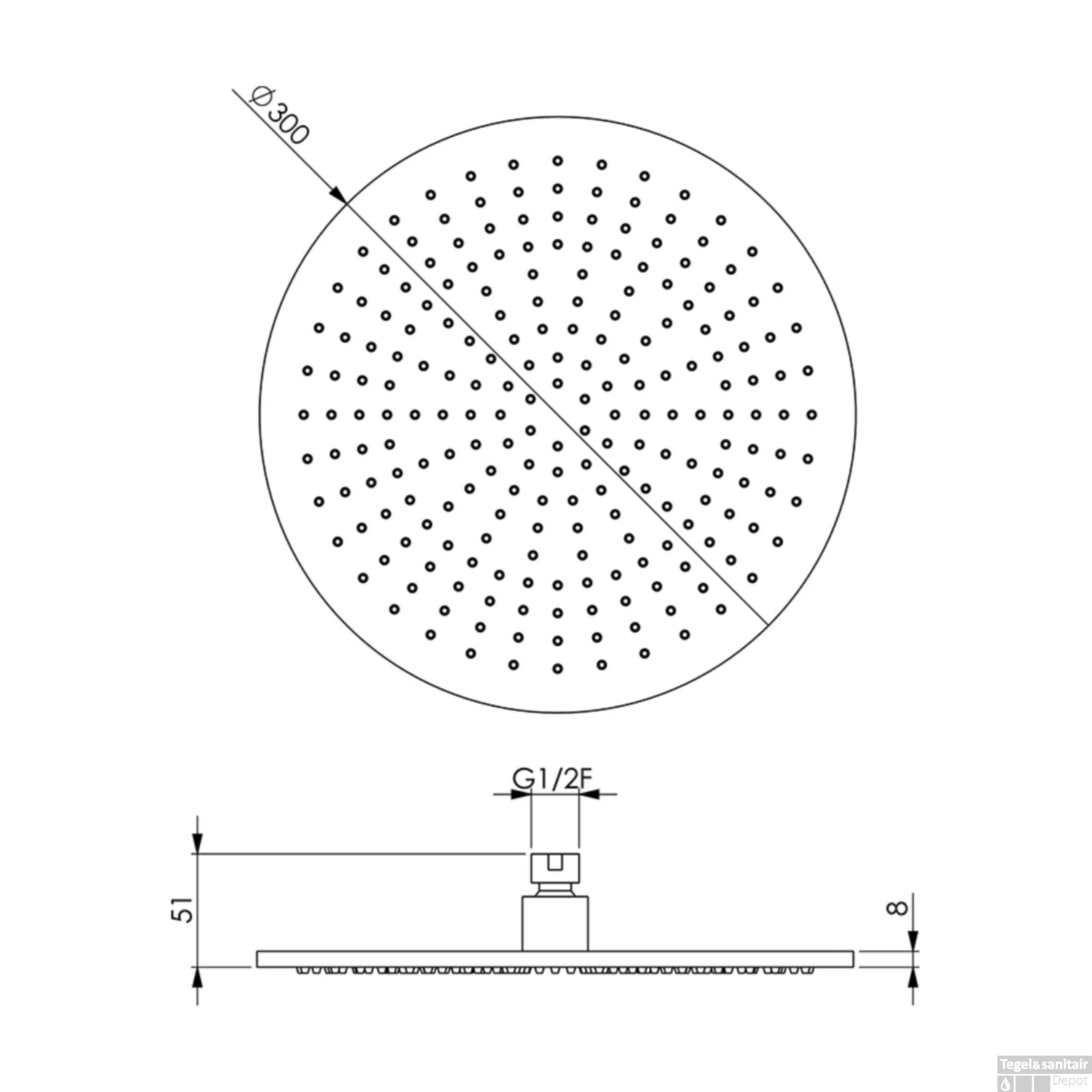 Regendouchekop Salenzi Giro 30 Cm Geborsteld Messing Koper 4 Regendouchekop Salenzi Giro 30 Cm Geborsteld Messing Koper - Afbeelding 2