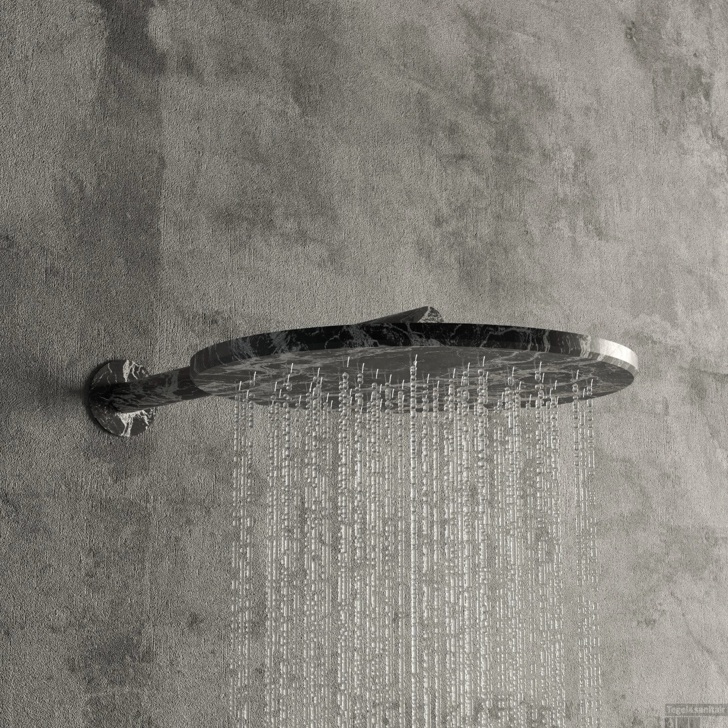 Regendouchekop Salenzi Marble 25cm Black Marble OP=OP 3 Regendouchekop Salenzi Marble 25cm Black Marble OP=OP