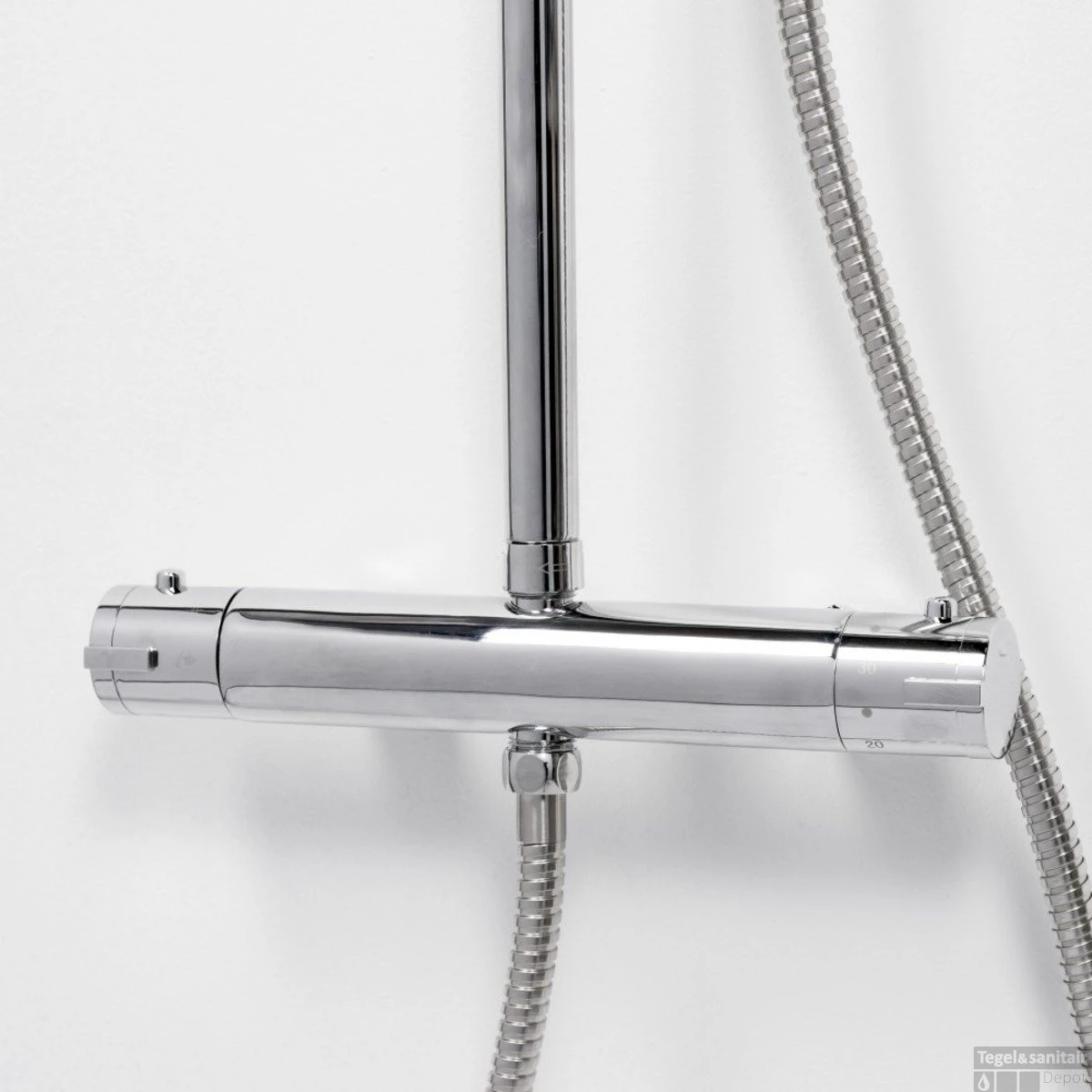 Regendoucheset Opbouw Aqualux Mono 140 Cm Met Thermostaatkraan Chroom 6 Regendoucheset Opbouw Aqualux Mono 140 Cm Met Thermostaatkraan Chroom - Afbeelding 4