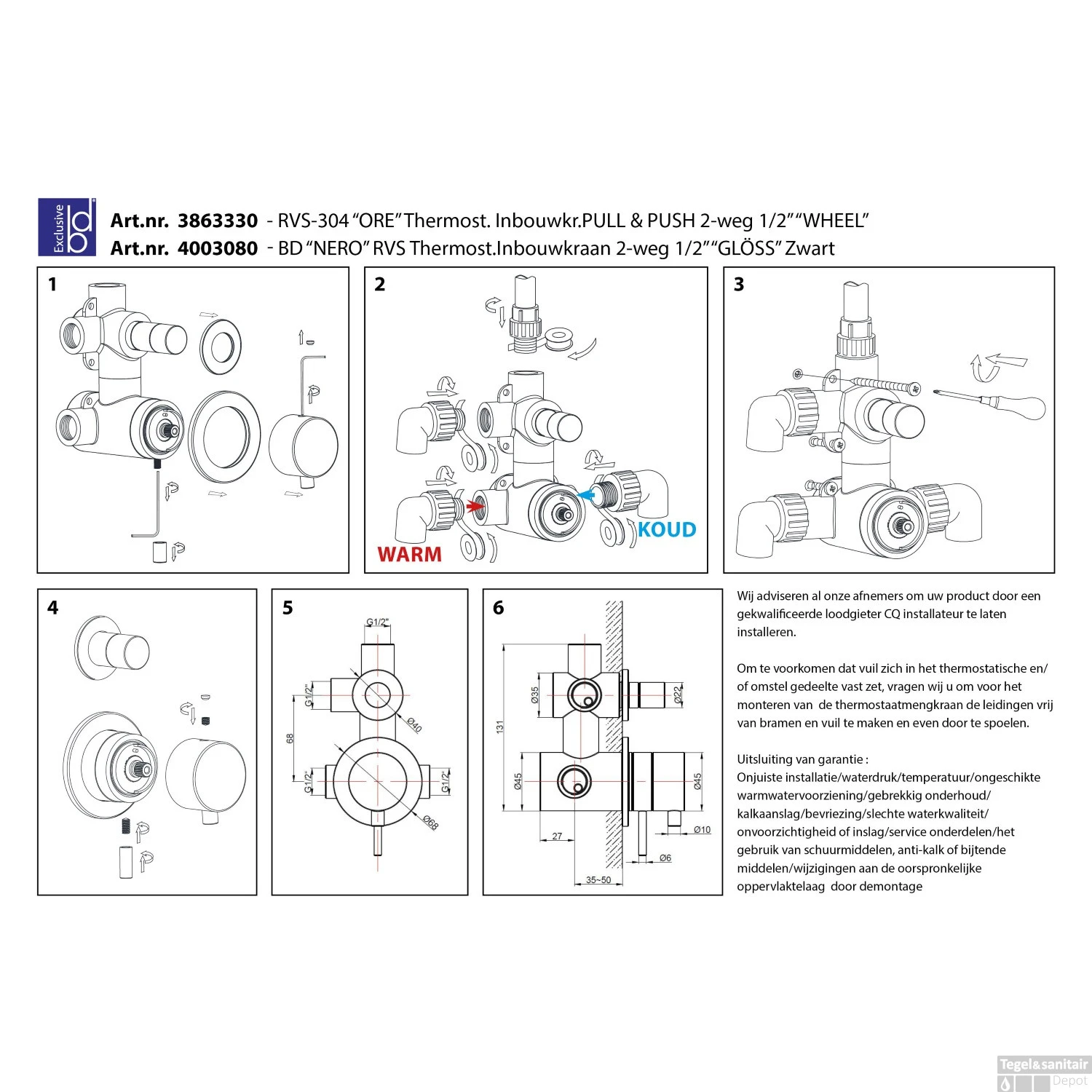 Regendoucheset Best Design Gless Nero M300 RVS Mat Zwart 5 Regendoucheset Best Design Gless Nero M300 RVS Mat Zwart - Afbeelding 3
