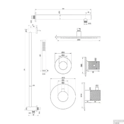Regendoucheset Inbouw Brauer Brushed Carving Thermostatisch 30cm Met Wandarm, Glijstang En Handdouche Staaf Losse Stopkranen Geborsteld RVS -Exporteren Badkamer Top Winkel regendoucheset inbouw brauer brushed carving thermostatisch 30cm met wandarm glijstang tec