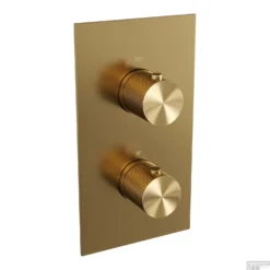 Regendoucheset Inbouw Brauer Gold Carving Thermostatisch 30cm Met 3-Weg Omstelling, Gebogen Wandarm En Staaf Handdouche Geborsteld Goud -Exporteren Badkamer Top Winkel regendoucheset inbouw brauer gold carving thermostatisch 30cm met 3 weg omstelling gebogen shop1