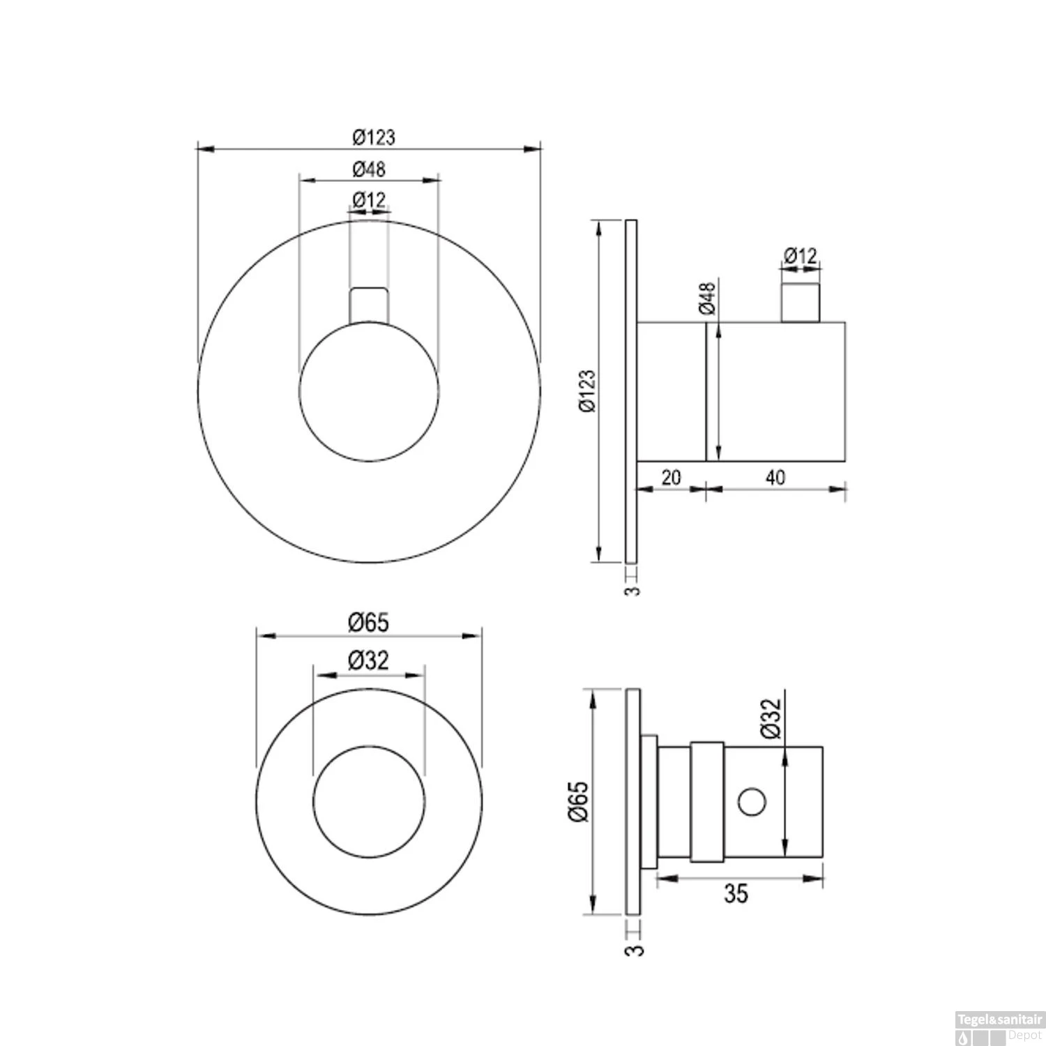 Regendoucheset Inbouw Brauer Gold Edition Thermostatisch 20cm Met Gebogen Wandarm, Glijstang En Handdouche 3-Standen Losse Stopkranen Geborsteld Goud 13 Regendoucheset Inbouw Brauer Gold Edition Thermostatisch 20cm Met Gebogen Wandarm, Glijstang En Handdouche 3-Standen Losse Stopkranen Geborsteld Goud - Afbeelding 11