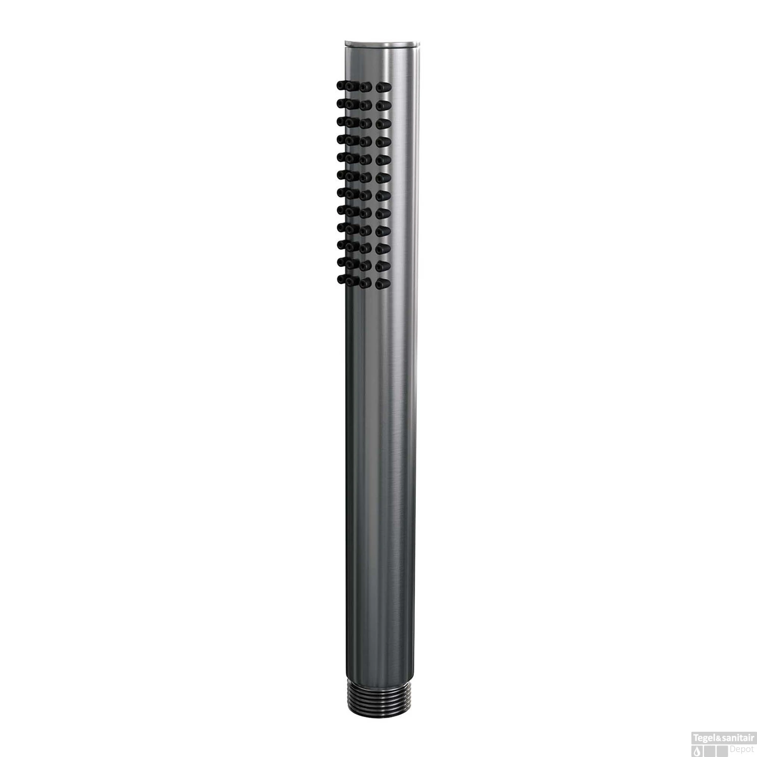 Regendoucheset Inbouw Brauer Gunmetal Carving Thermostatisch 30cm Met 3-Weg Omstelling, Gebogen Wandarm En Staaf Handdouche Geborsteld Gunmetal - Afbeelding 7