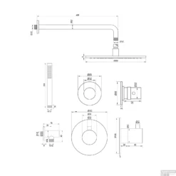 Regendoucheset Inbouw Brauer Gunmetal Edition Thermostatisch 30cm Met Gebogen Wandarm En Handdouche Staaf Losse Stopkranen Geborsteld Gunmetal -Exporteren Badkamer Top Winkel regendoucheset inbouw brauer gunmetal edition thermostatisch 30cm met gebogen wandarm en handdouche staaf tec