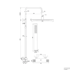 Regendoucheset Opbouw Brauer Gunmetal Carving 20 Cm Thermostatisch Met Handdouche 3-Standen Geborsteld Gunmetal -Exporteren Badkamer Top Winkel regendoucheset opbouw brauer gunmetal carving 30 cm thermostatisch met staaf tec