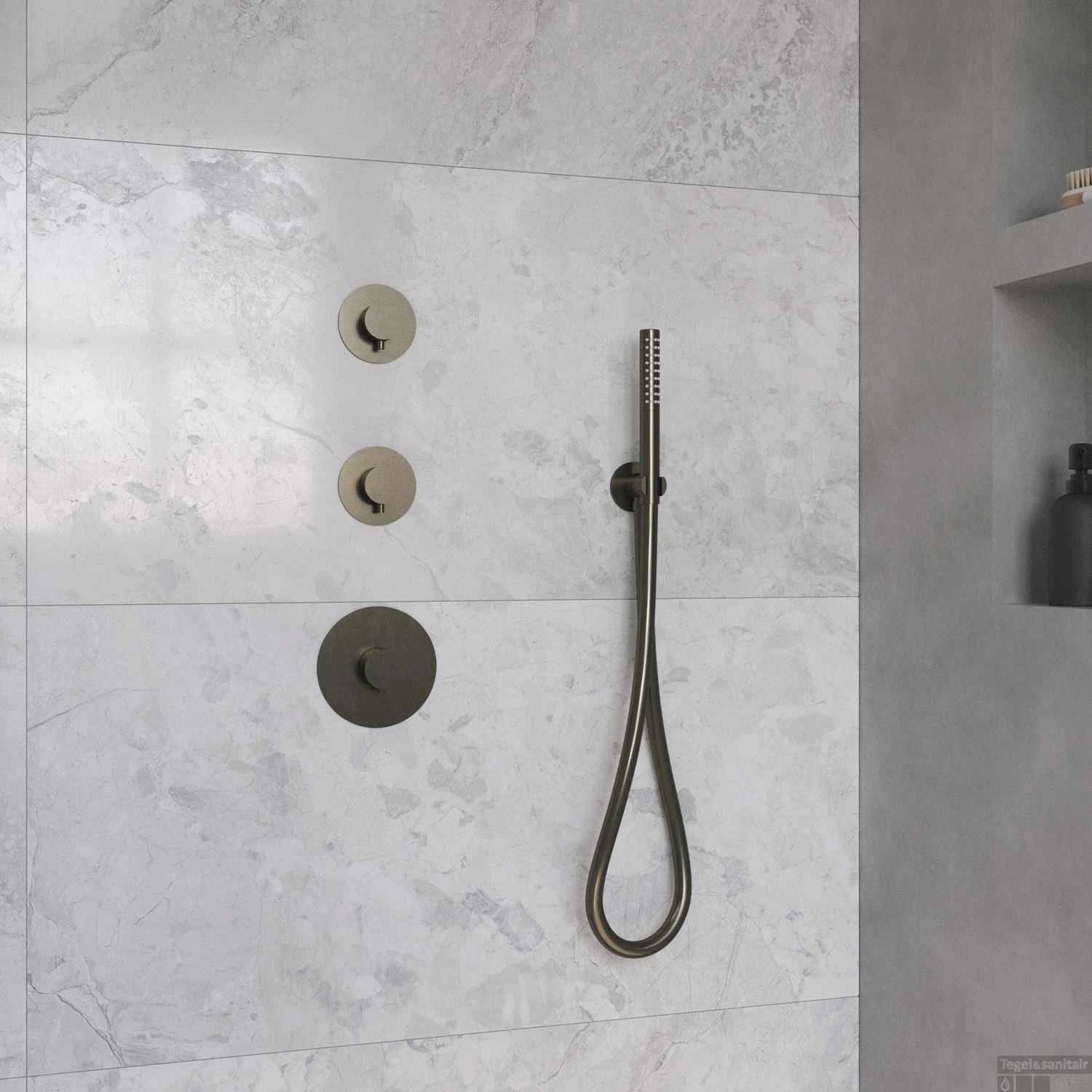 Regendoucheset Wiesbaden Dreams Met Inbouwdeel En Plafonduitloop Gunmetal 6 Regendoucheset Wiesbaden Dreams Met Inbouwdeel En Plafonduitloop Gunmetal - Afbeelding 4