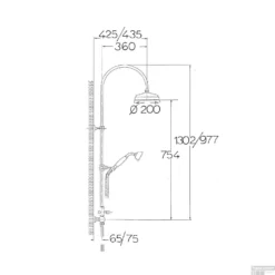 Regendouche Opbouwset Sapho Vanity Retro Chroom (excl. Douchekraan) -Exporteren Badkamer Top Winkel set061 regendouche opbouwset sapho vanity retro chroom excl. douchekraan 12