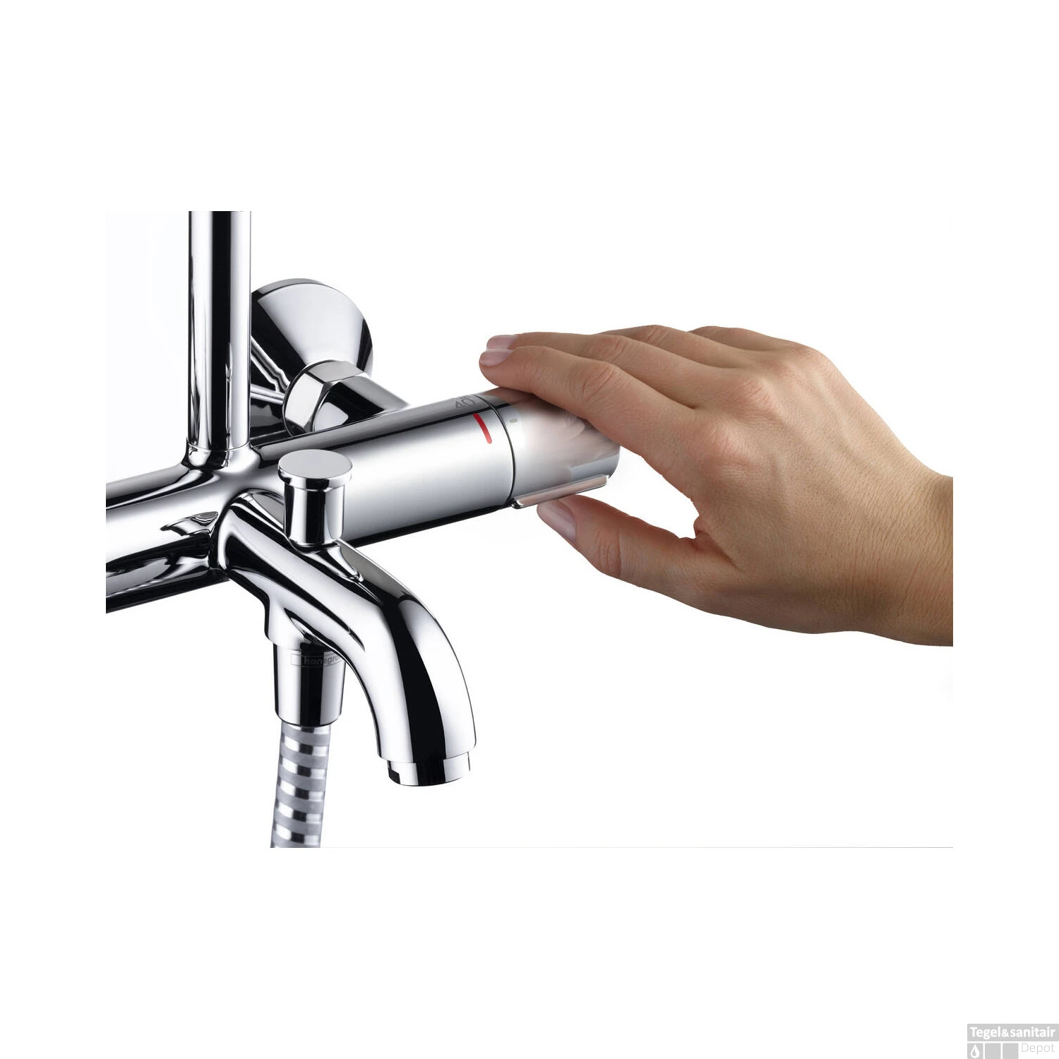 Showerpipe HansGrohe Vernis Blend 200 1 Jet Met Badthermostaat Chroom 5 Showerpipe HansGrohe Vernis Blend 200 1 Jet Met Badthermostaat Chroom - Afbeelding 3