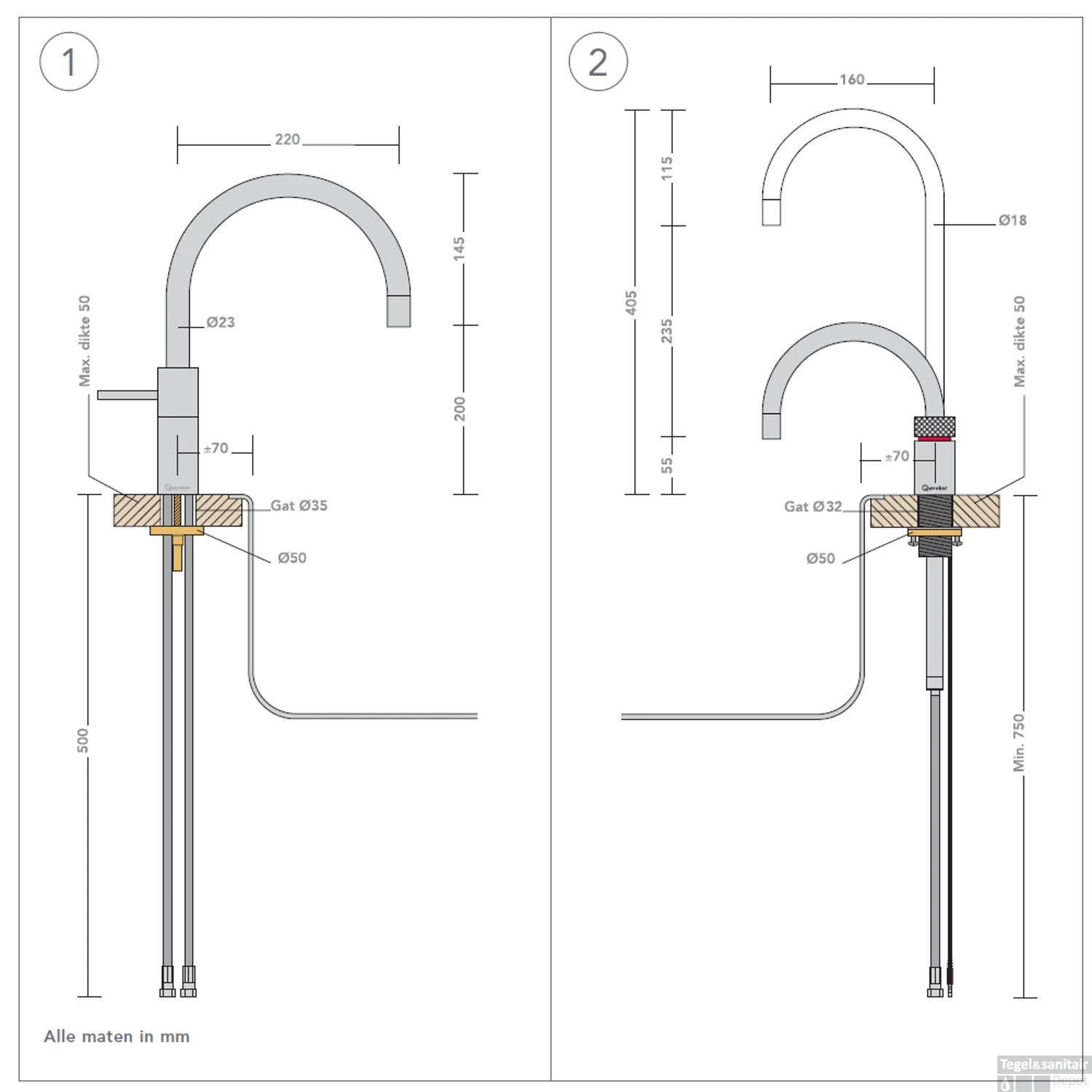 Quooker Cube Nordic Round Twintaps Chroom Met Combi Boiler 8 Quooker Cube Nordic Round Twintaps Chroom Met Combi Boiler - Afbeelding 6