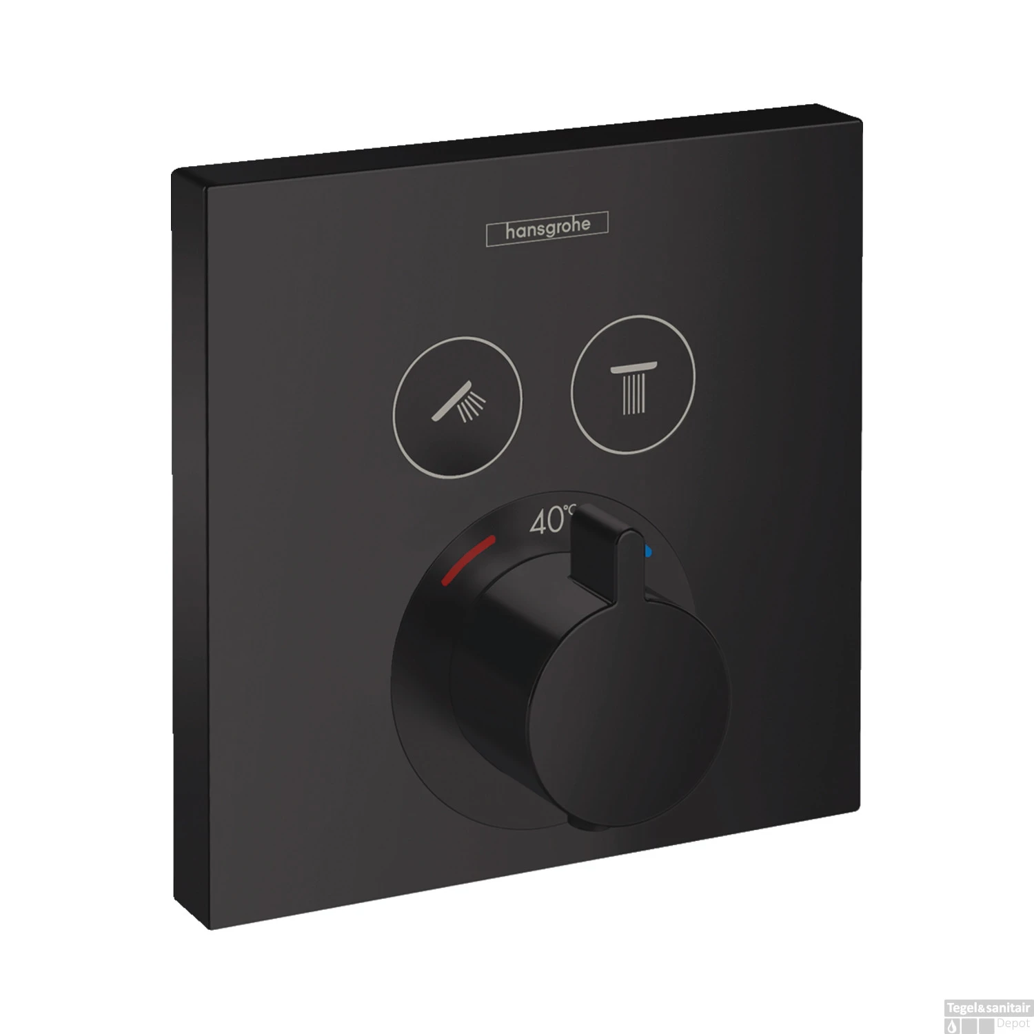 Thermostaat Afbouwdeel ShowerSelect HansGrohe Voor 2 Functies Mat Zwart 3 Thermostaat Afbouwdeel ShowerSelect HansGrohe Voor 2 Functies Mat Zwart