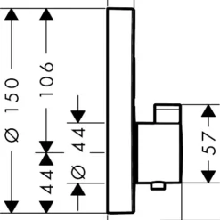 Thermostaat Afbouwdeel ShowerSelect HansGrohe Voor 2 Functies Rond Chroom -Exporteren Badkamer Top Winkel thermostaat afbouwdeel showerselect hansgrohe voor 2 functies rond tech