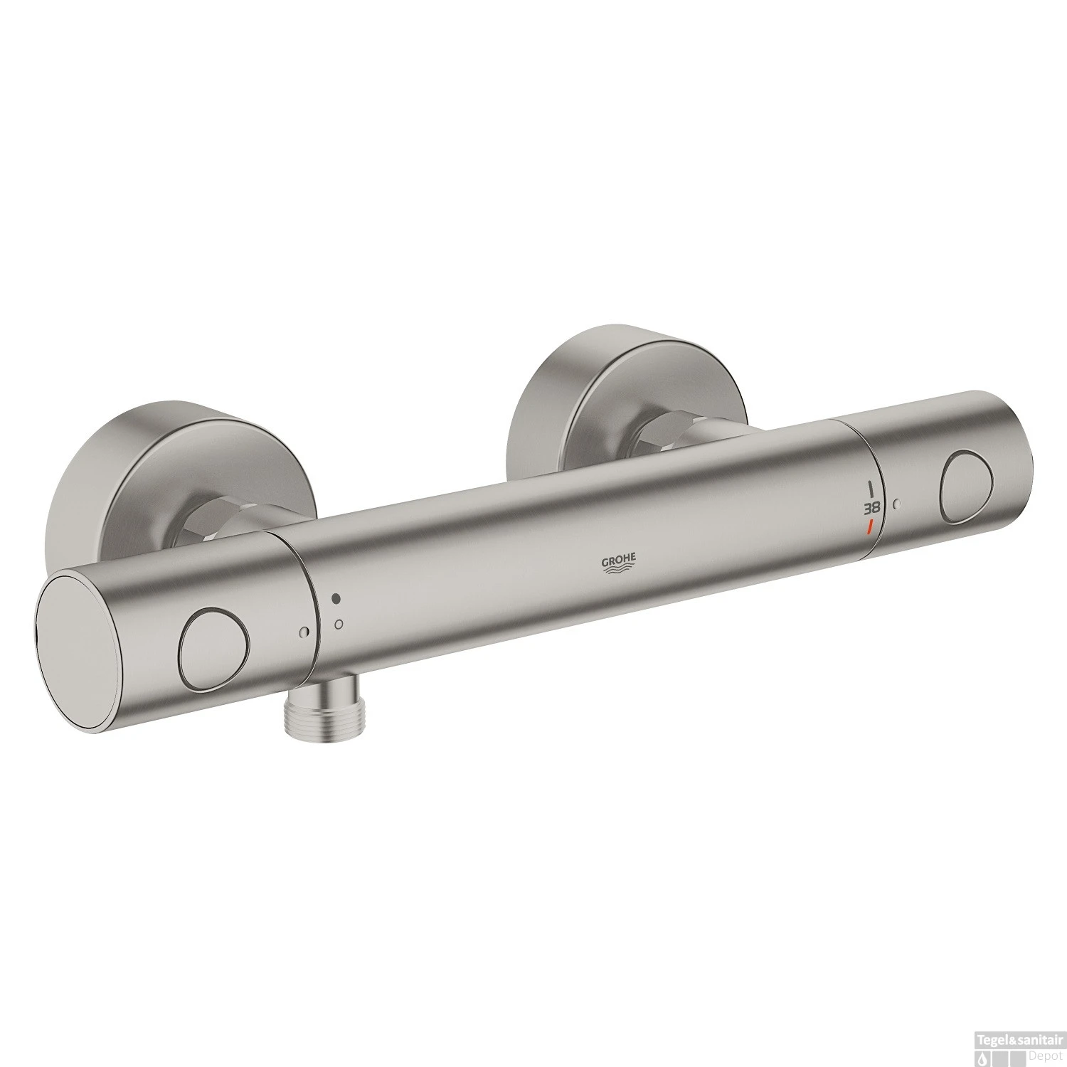 Thermostaatkraan Grohe Grohtherm 1000 Cosmopolitan M Opbouw Douchekraan Supersteel 3 Thermostaatkraan Grohe Grohtherm 1000 Cosmopolitan M Opbouw Douchekraan Supersteel