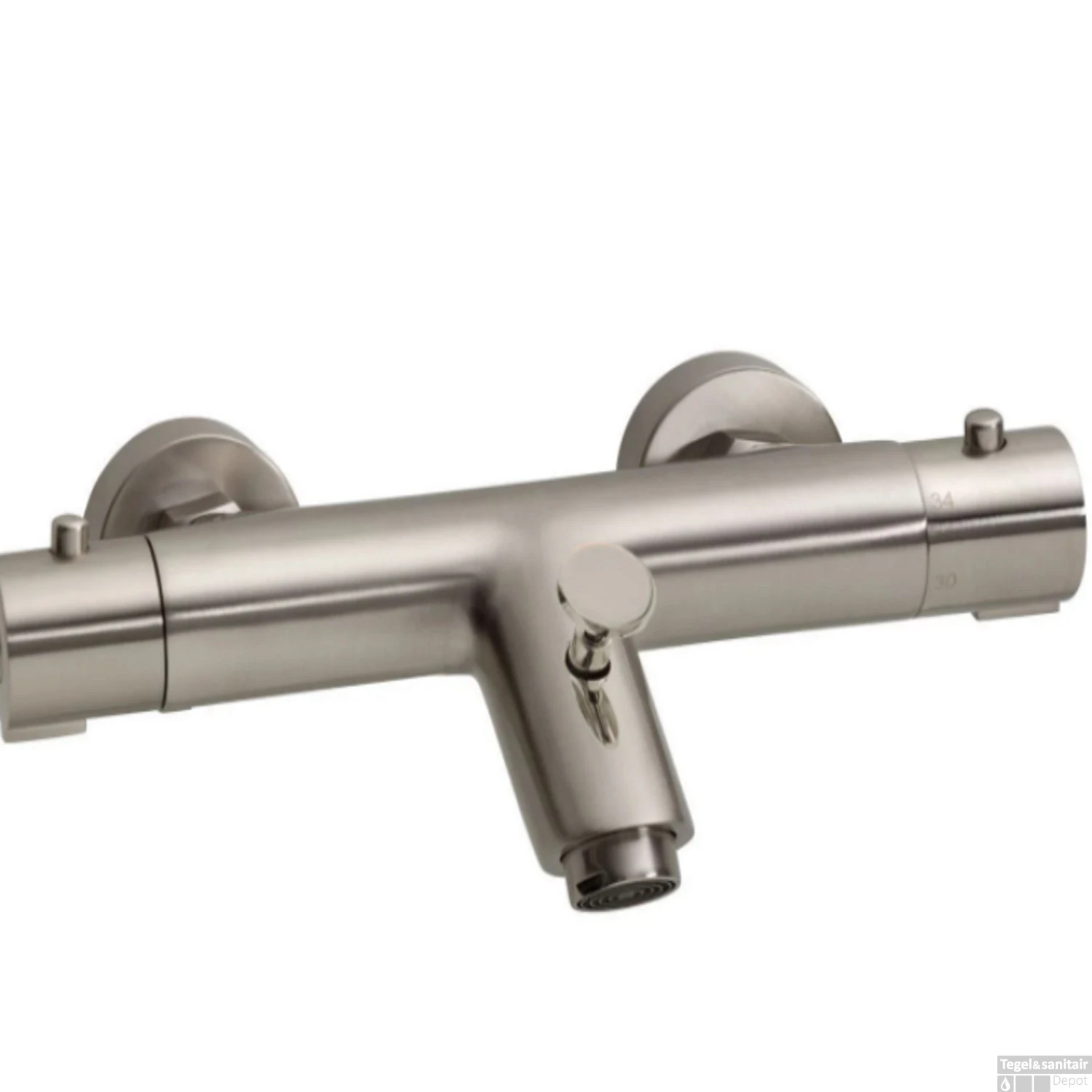 Thermostaatkraan Wiesbaden Rio Badkraan Geborsteld Staal 3 Thermostaatkraan Wiesbaden Rio Badkraan Geborsteld Staal