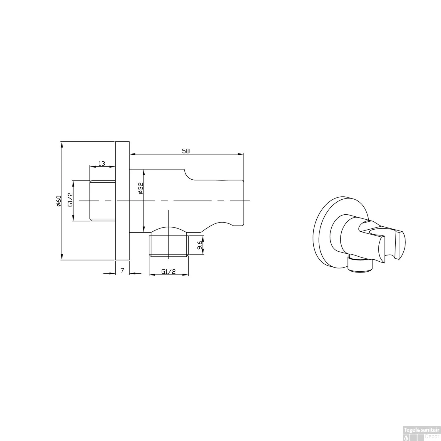 Thermostatisch Inbouwdoucheset BWS Muuruitloop Rond 20 Cm Geborsteld RVS 9 Thermostatisch Inbouwdoucheset BWS Muuruitloop Rond 20 Cm Geborsteld RVS - Afbeelding 7