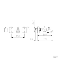 Thermostatische Badkraan Wiesbaden Rio-304 RVS 5 Thermostatische Badkraan Wiesbaden Rio-304 RVS -Exporteren Badkamer Top Winkel thermostatische badmengkraan wiesbaden rio 304 rvs tech