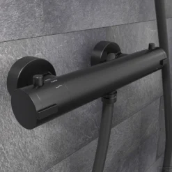 Thermostatische Douchekraan Schutte London HOH 15 Cm Mat Zwart