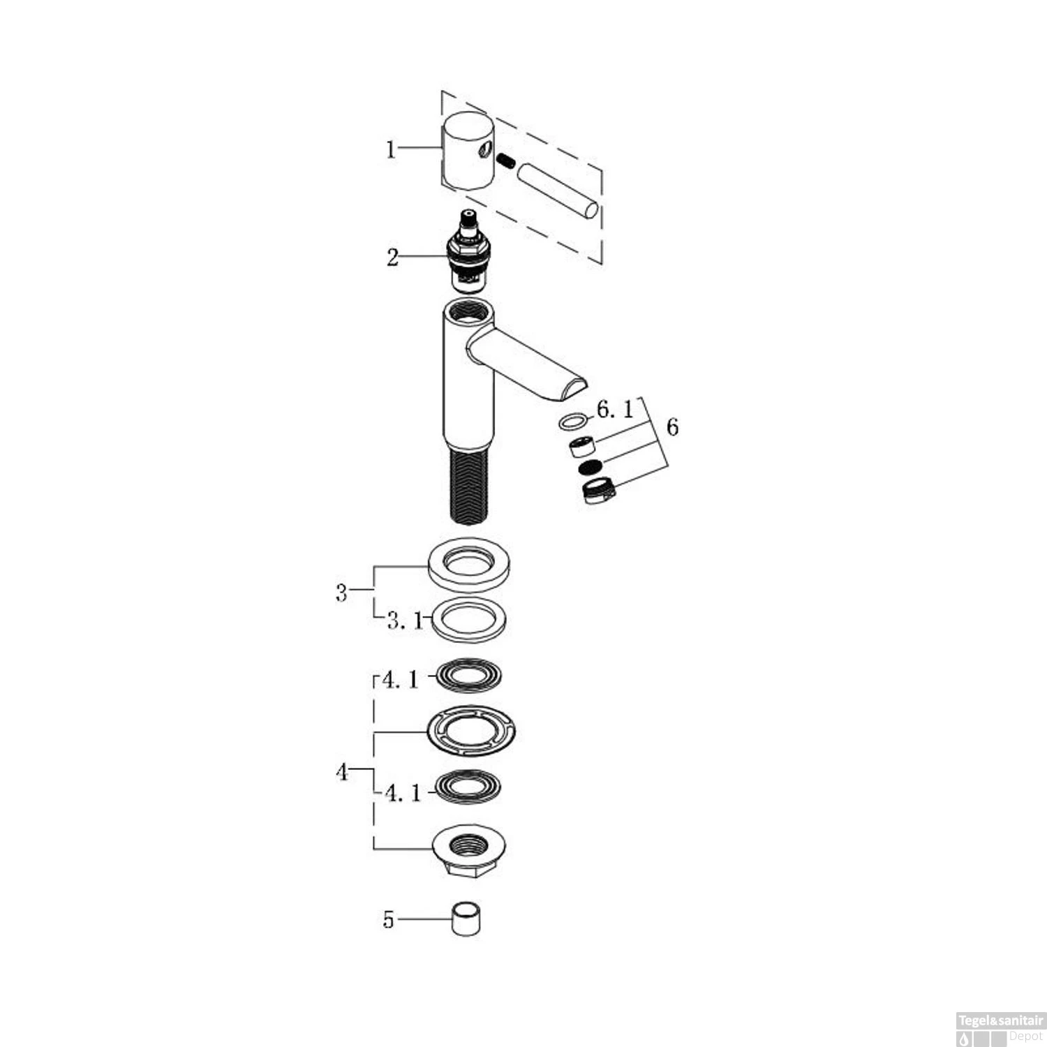 BWS Danu Toiletkraan 1/2'' RVS Look Met Keramisch Binnenwerk 4 BWS Danu Toiletkraan 1/2'' RVS Look Met Keramisch Binnenwerk - Afbeelding 2