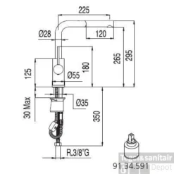 Tres Keukenkraan Uittrekbaar 162437