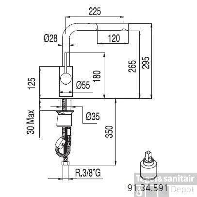Tres Keukenkraan Uittrekbaar 162437 3 Tres Keukenkraan Uittrekbaar 162437