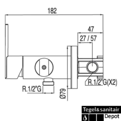 Tres Lex Inbouw Bidetkraan 181222 Chroom