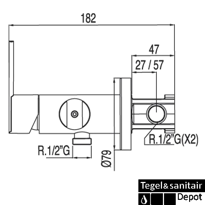 Tres Lex Inbouw Bidetkraan 181222 Chroom 3 Tres Lex Inbouw Bidetkraan 181222 Chroom