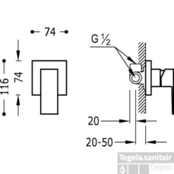 Cuadro Tres Eenhendel Inbouw Douchemengkraan 106177 -Exporteren Badkamer Top Winkel tres 106177 tech