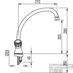 Tres Ese-23 Keukenkraan Chroom 123342