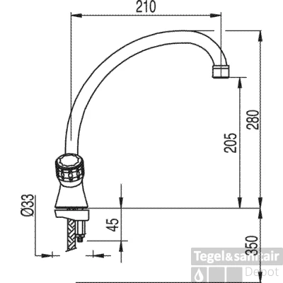Tres Ese-23 Keukenkraan Chroom 123342 3 Tres Ese-23 Keukenkraan Chroom 123342