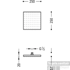 Cub Tres Regendouche 250mm 13413826