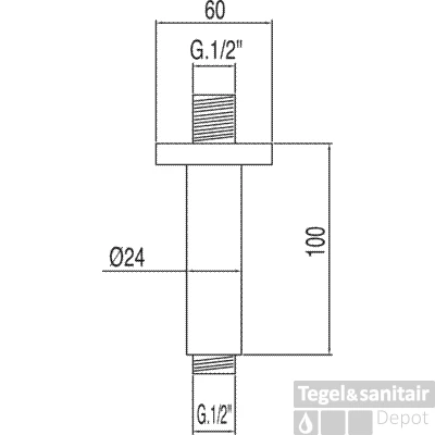 Max Tres Plafondaansluiting Regendouche 13452102 4 Max Tres Plafondaansluiting Regendouche 13452102 - Afbeelding 2