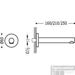 Tres Max Uitloop 250mm 16117102