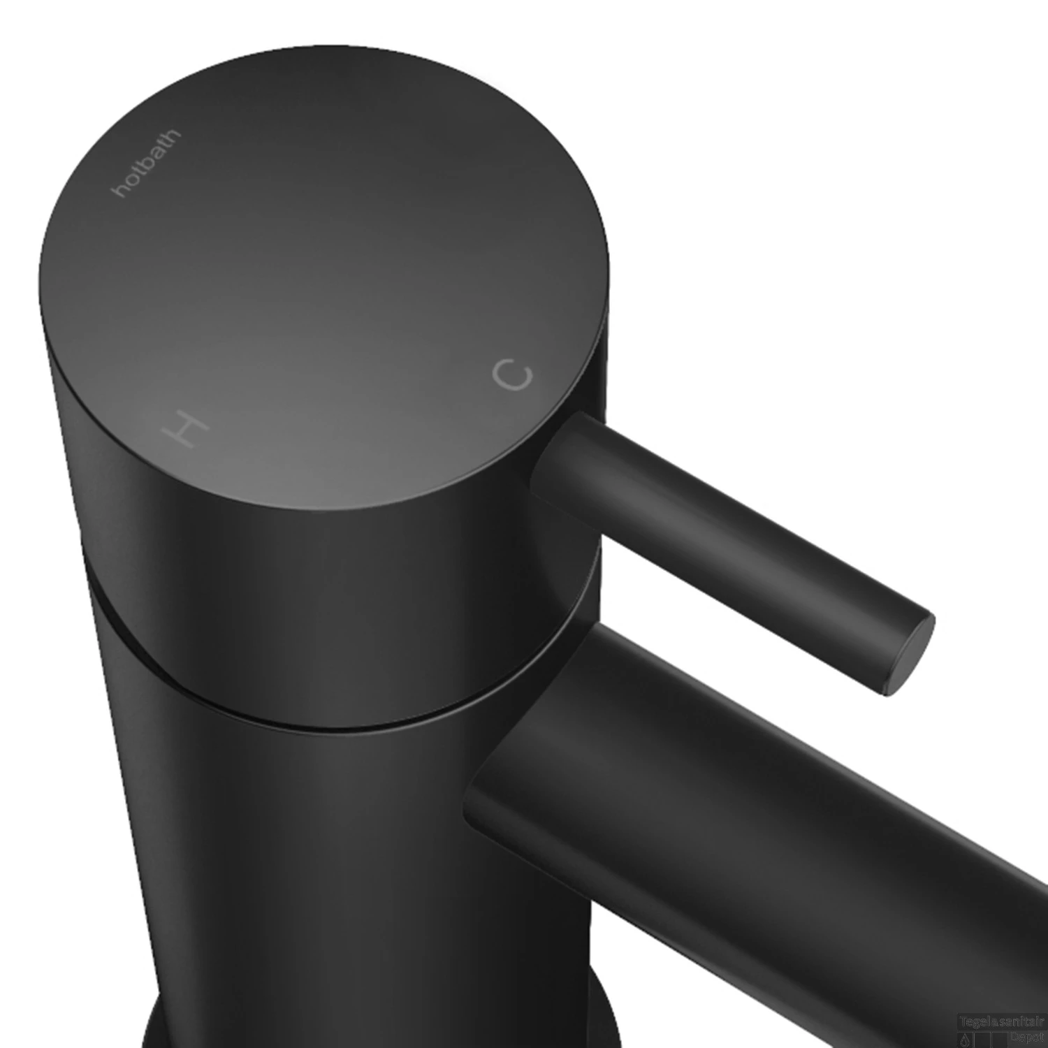 Fonteinkraan Inbouw Hotbath Dude 1-knop Gebogen 18.6 Cm Inkortbaar Mat Zwart 5 Fonteinkraan Inbouw Hotbath Dude 1-knop Gebogen 18.6 Cm Inkortbaar Mat Zwart - Afbeelding 3